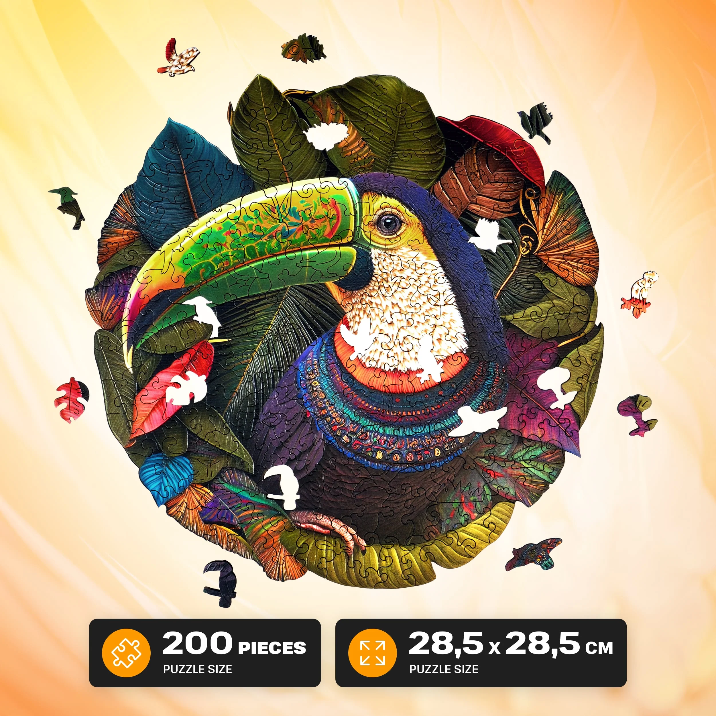 Escape Welt - Wooden Jigsaw puzzles - Toucan 200 Piece Jigsaw - Image 5