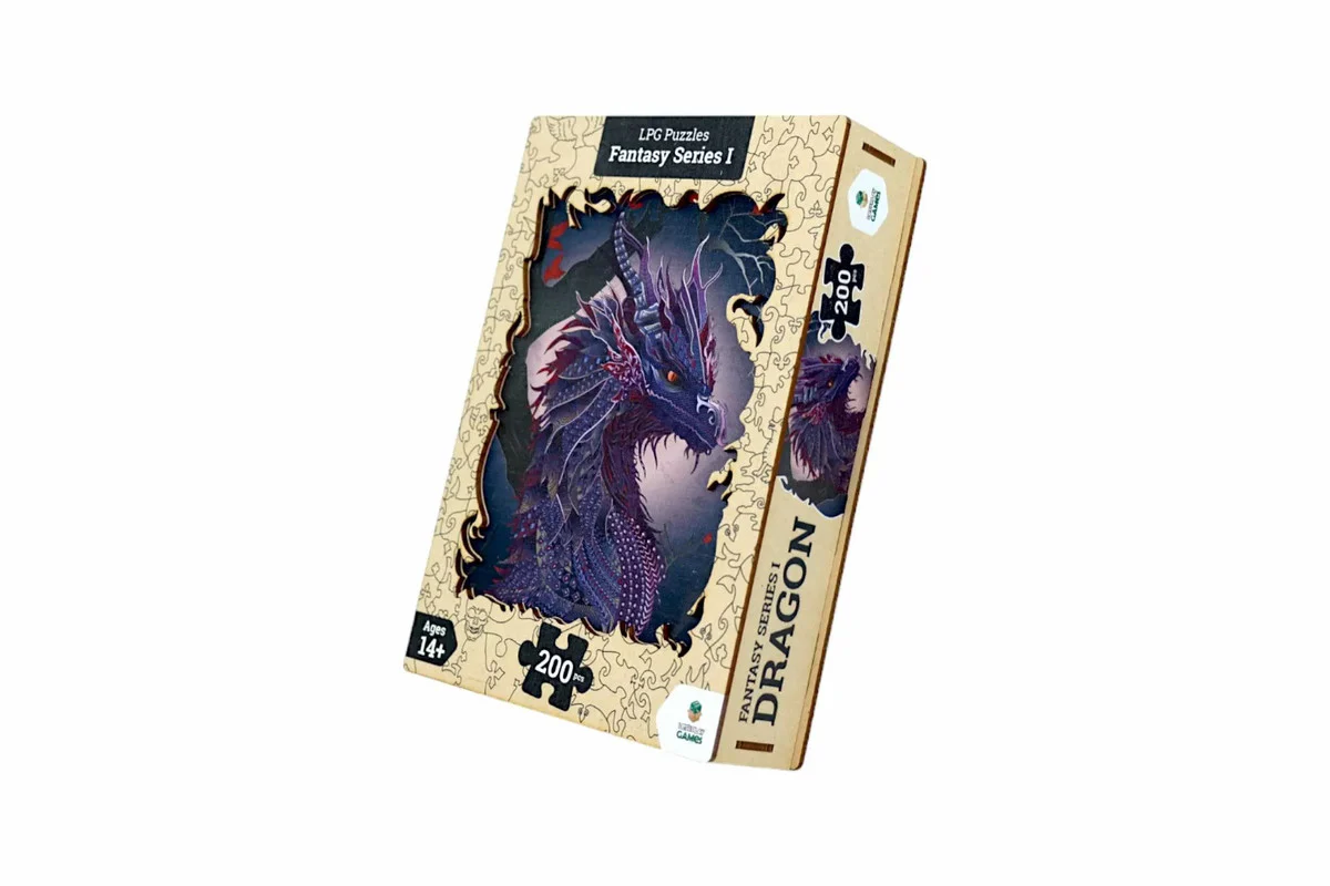 Let's Play Games Puzzles Wooden Fantasy Dragon - 200 piece Puzzle - Image 3