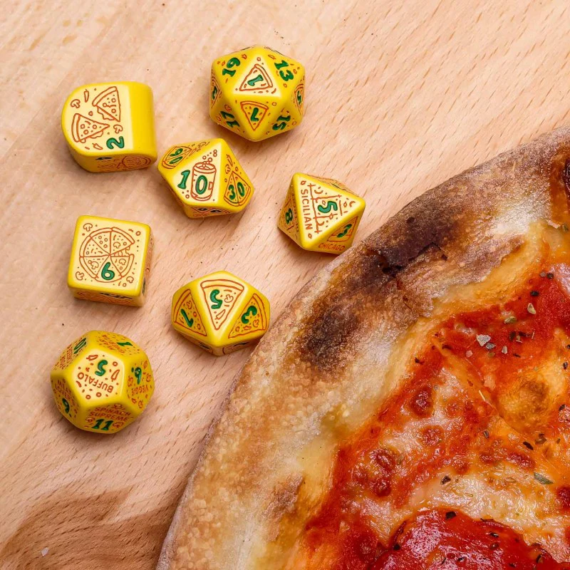 Q Workshop - Pizza - Margherita Dice Set 7 - Image 3